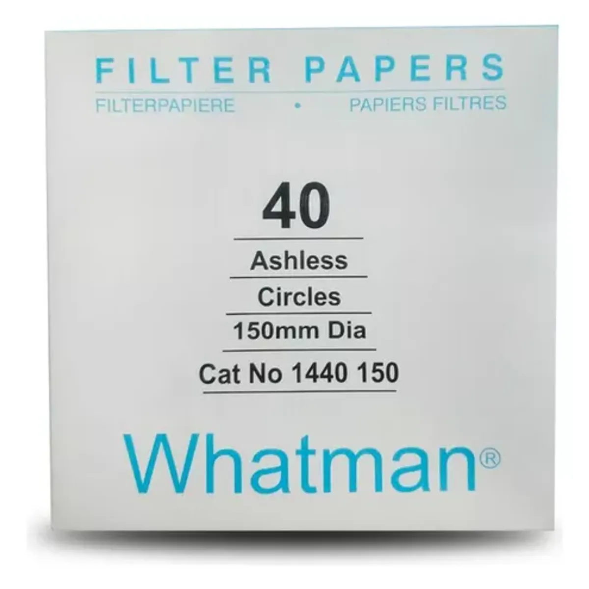 GENERICO - PAPEL FILTRO WHATMAN 40  de 150 mm CAJA X 100 UNIDADES