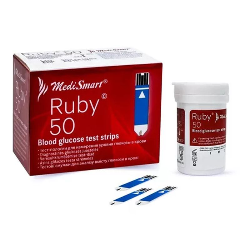 GENERICO - TIRAS REACTIVAS RUBY X 50 UNIDADES