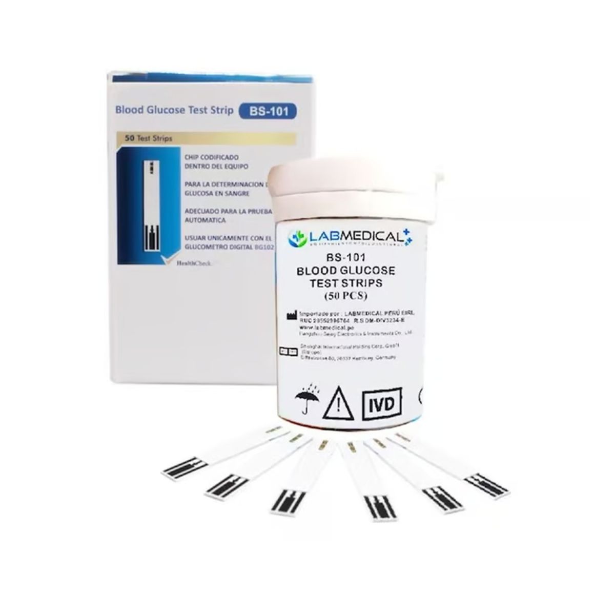 GENERICO - TIRAS REACTIVAS LAB MEDICAL BS-101  CAJA X 50 UNID