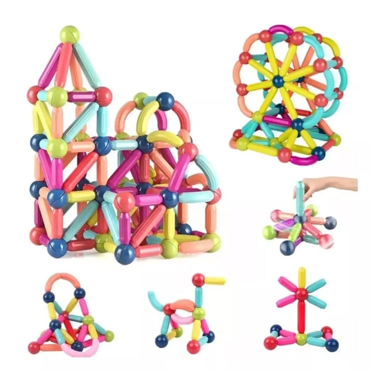 GENERICO - BLOQUES MAGNETICOS DE CONSTRUCCION 84PCS