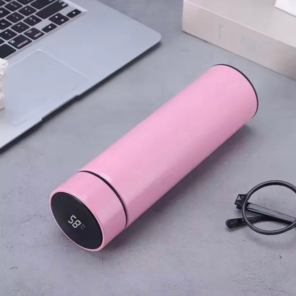 GENERICO - TERMO CON SENSOR DE TEMPERATURA - ROSA