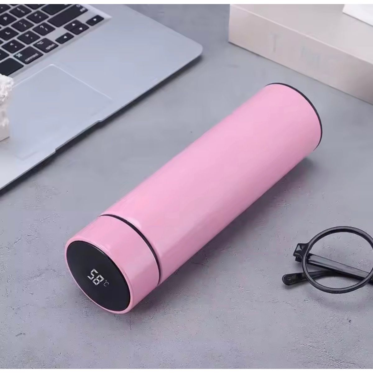 GENERICO - TERMO CON SENSOR DE TEMPERATURA - ROSA