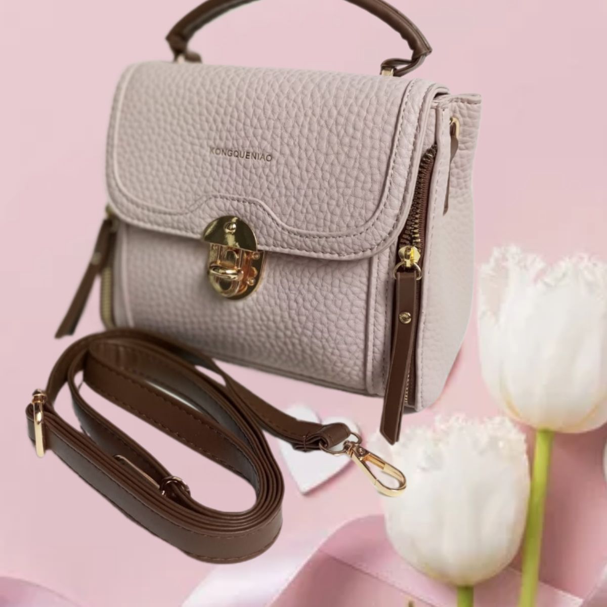 GENERICO - CROSSBODY CARTERA BOLSO DE MANO MORRAL TOTE BAG PALO ROSA