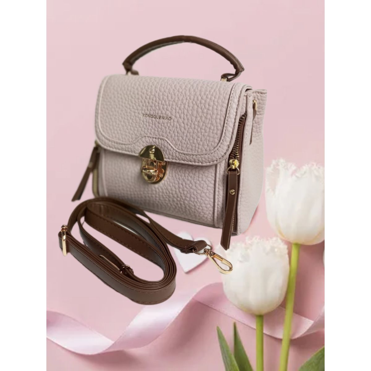 GENERICO - CROSSBODY CARTERA BOLSO DE MANO MORRAL TOTE BAG PALO ROSA