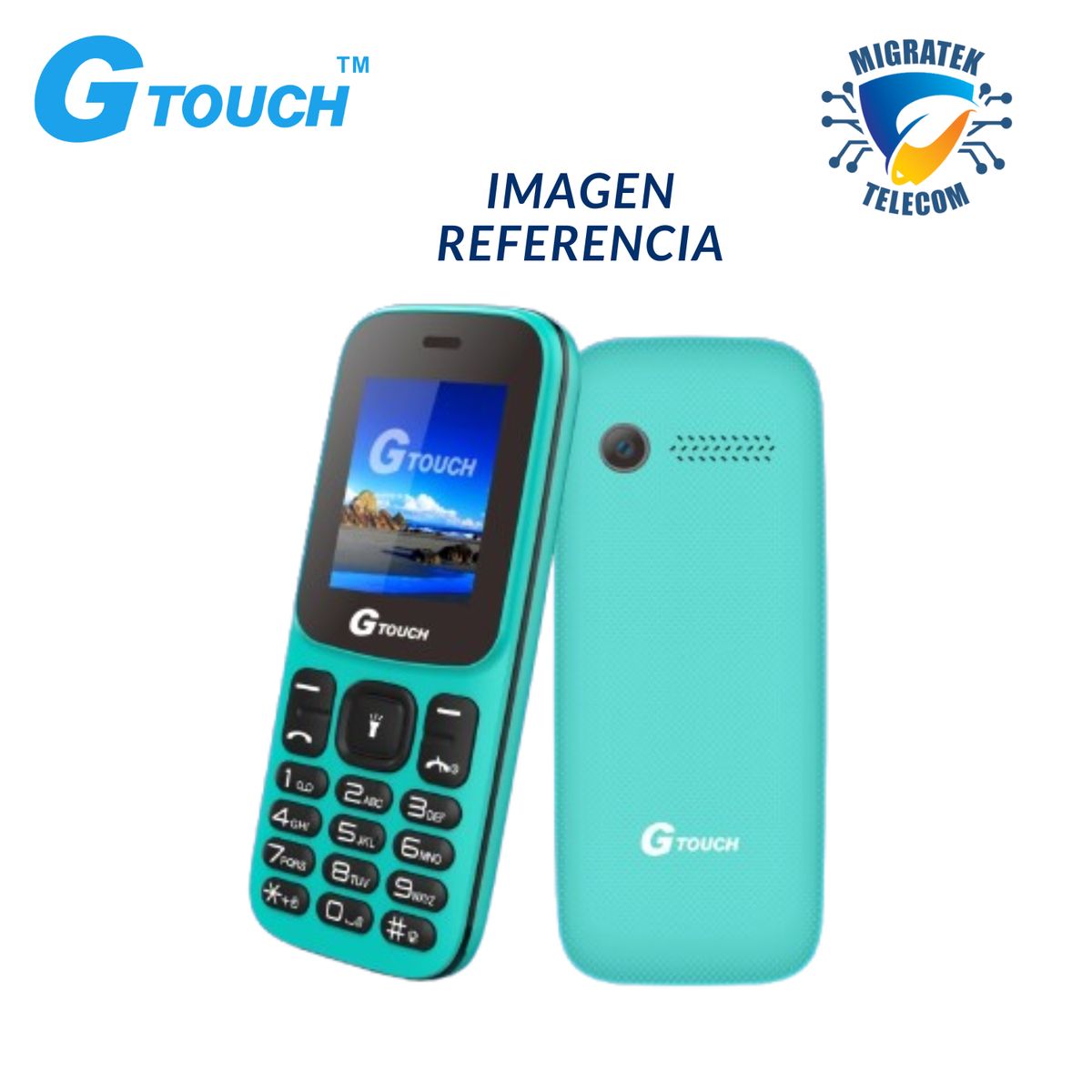 GTOUCH - Teléfono Movil Gtouch Legend 2G Dual SIM Radio FM - Color Cyan