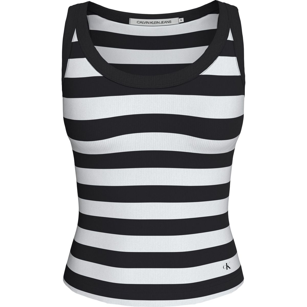 CALVIN KLEIN - TOP STRIPED RIB TANK TOP