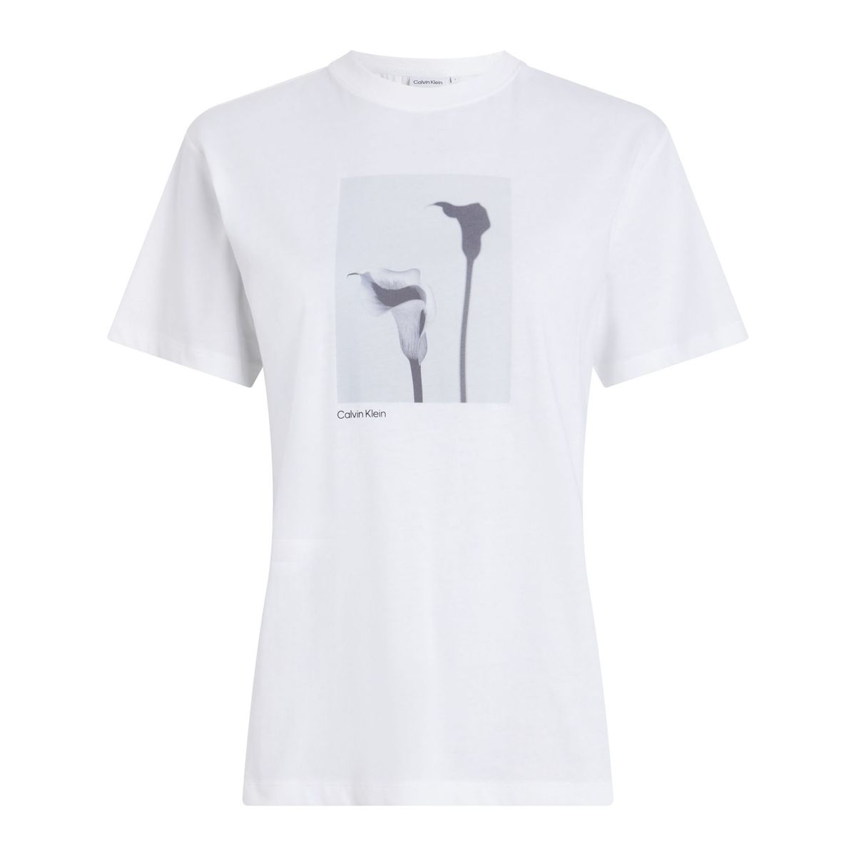 CALVIN KLEIN - CAMISETA  B&W FLOWER REGULAR T-SHIRT