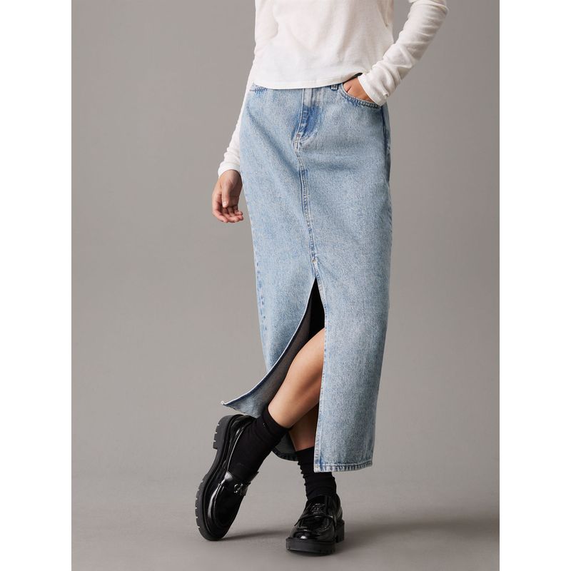 CALVIN KLEIN - FALDA MAXI DENIM SKIRT