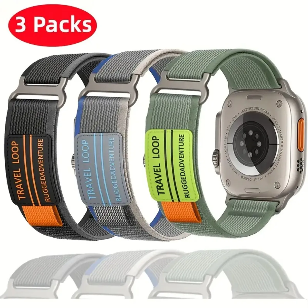 MEGIMPERU - Correa Deportiva Tejida de Nylon Ajustable para Apple Watch