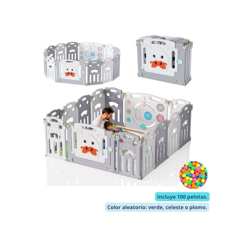 GENERICO - Corral Plegable de Juegos 12paneles +2puertas para Bebé Niño