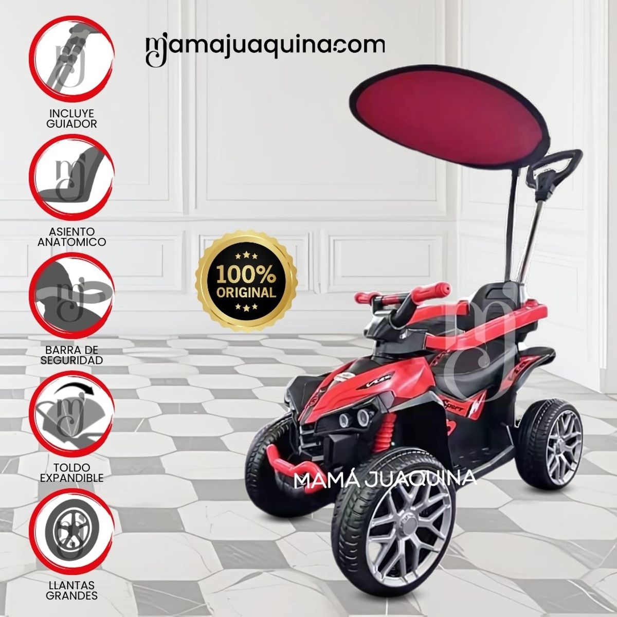 JEEP - Correpasillo Guiador JEEP «ATV BUGGIE» Red