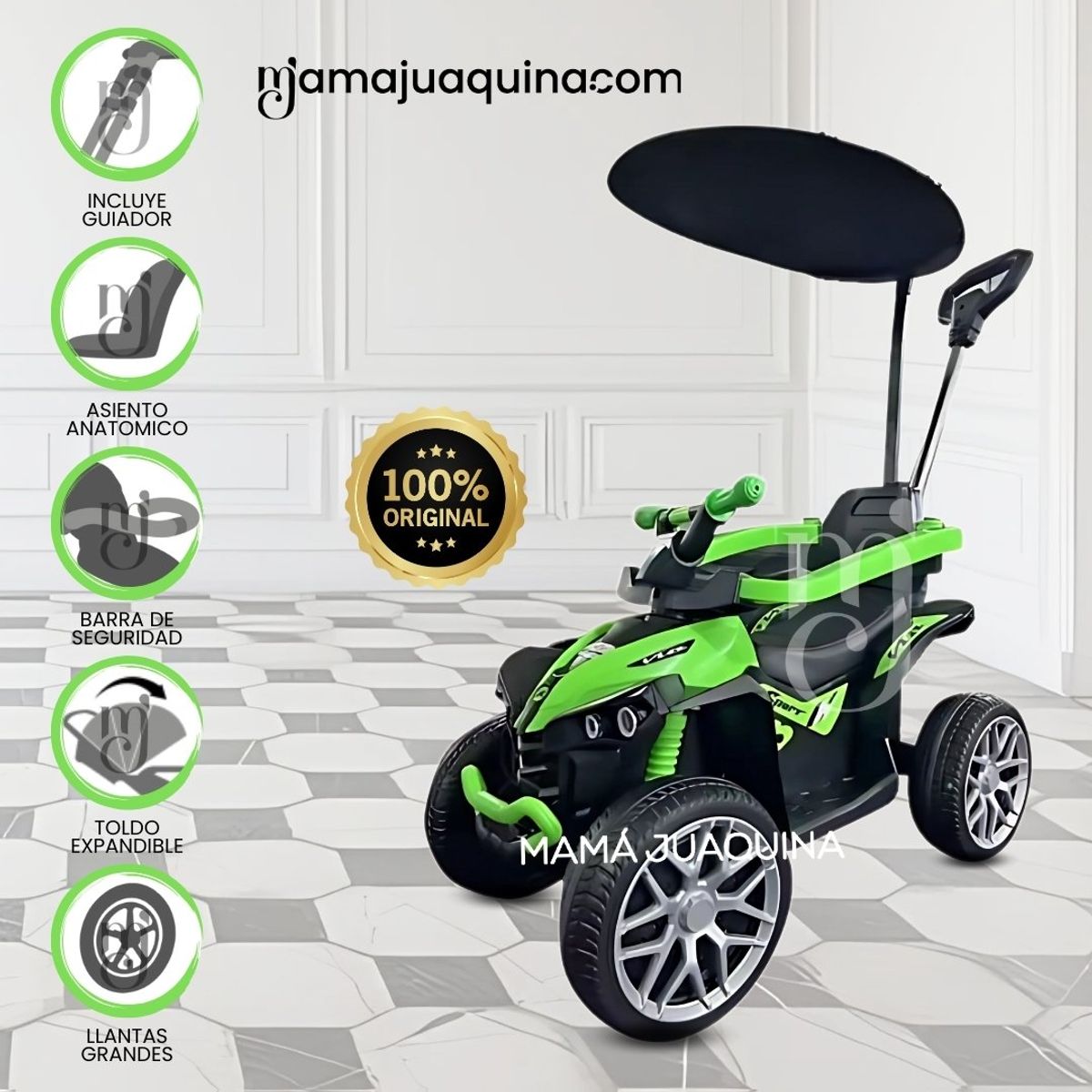 JEEP - Correpasillo Guiador JEEP «ATV BUGGIE» Green