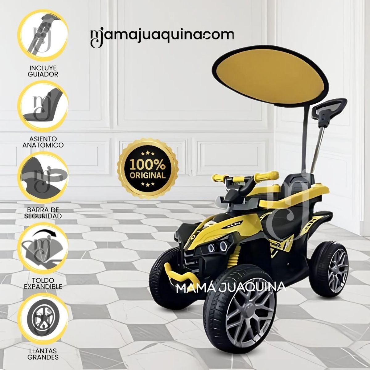 JEEP - Correpasillo Guiador JEEP «ATV BUGGIE» Yellow