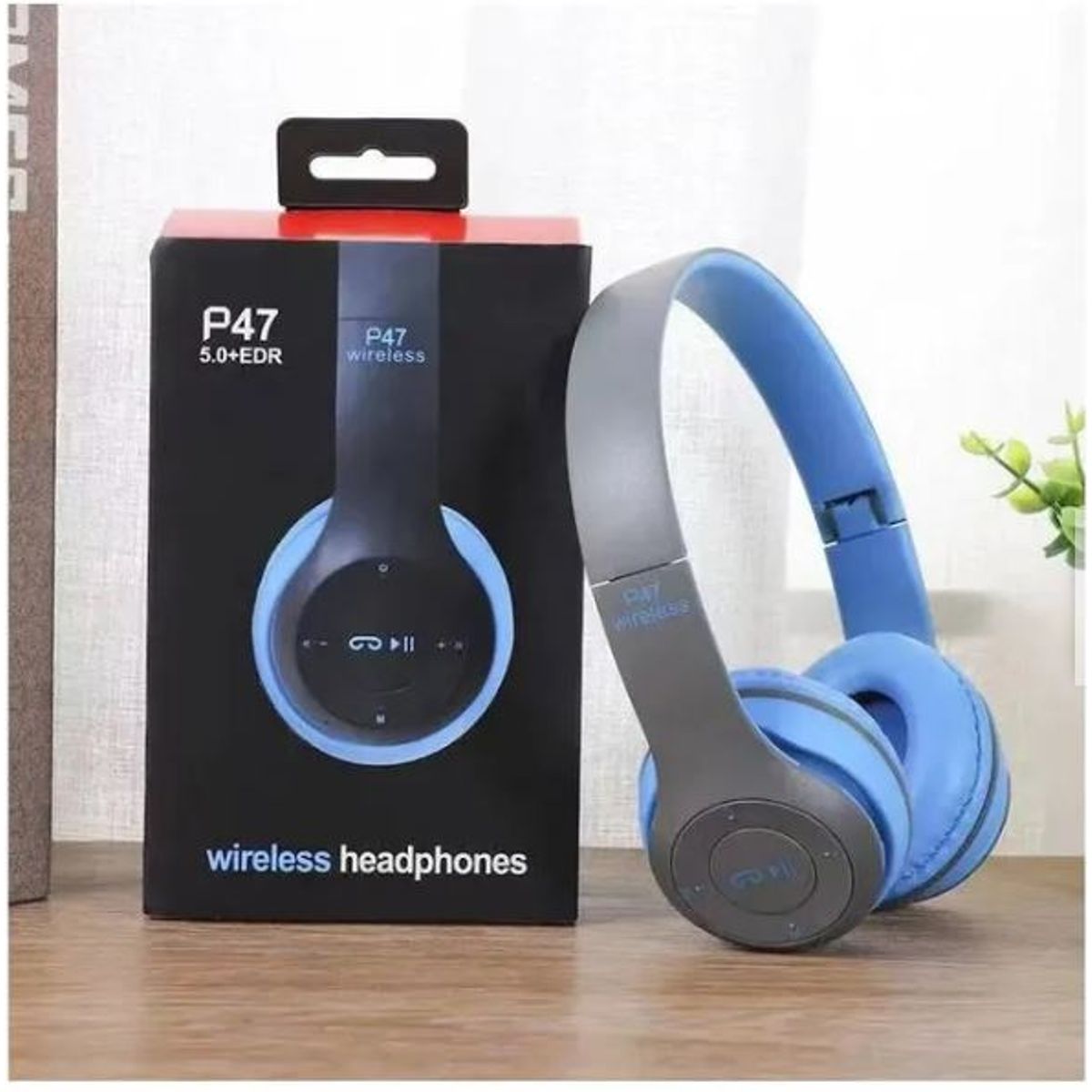 GENERICO - AUDIFONOS P47 Bluetooth Deportivos para Ipad Tablet Teléfono - Celeste