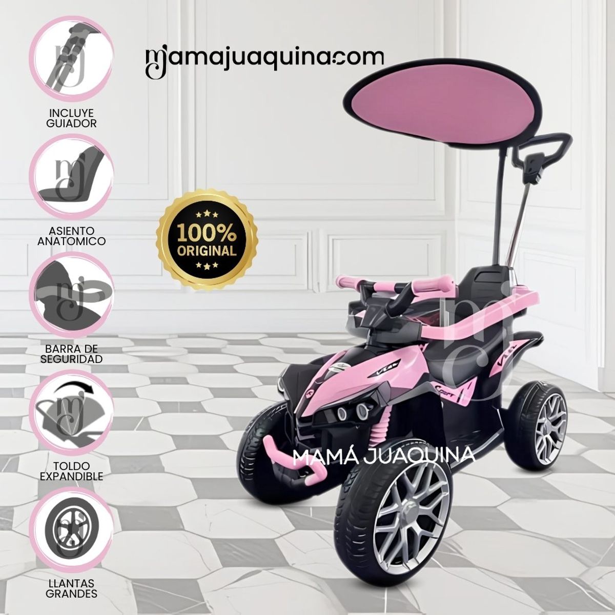 JEEP - Correpasillo Guiador JEEP «ATV BUGGIE» Pink