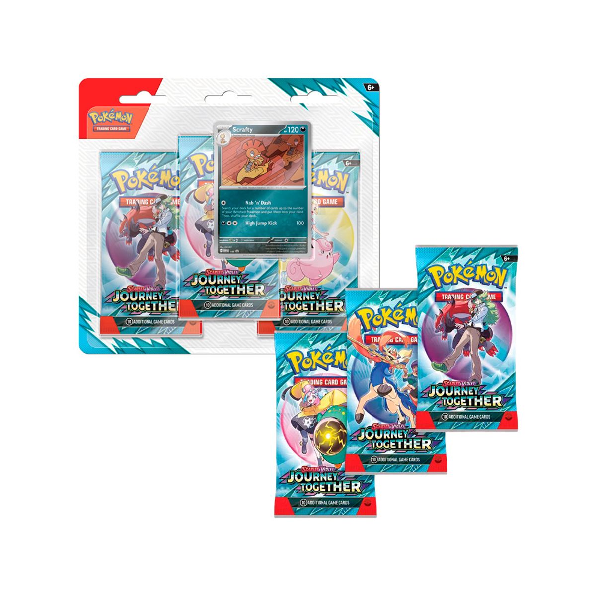 POKEMON - Pokemon TCG Blister Journey Together Scrafty Español