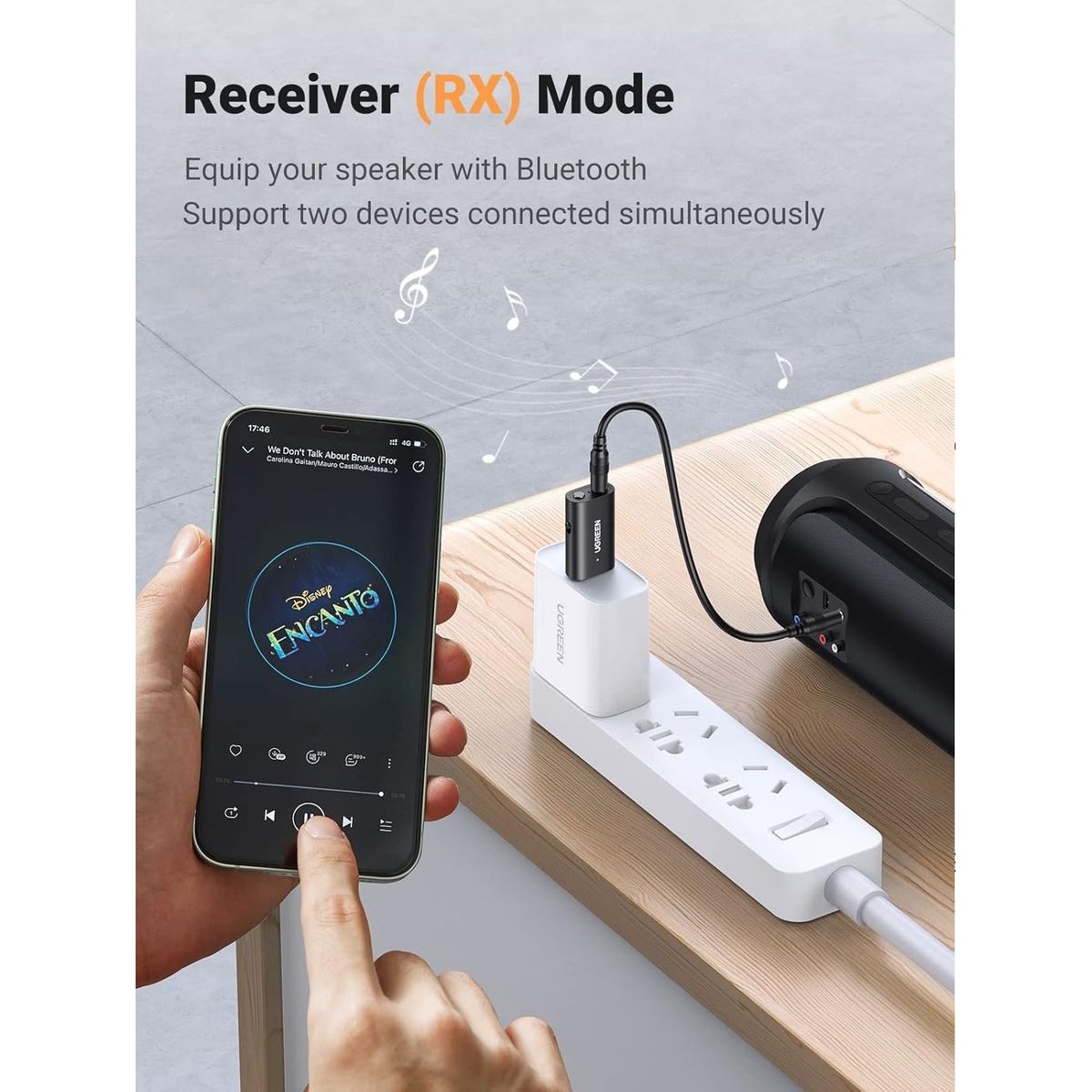 UGREEN - ADAPTADOR BLUETOOTH TRANSMISOR Y RECEPTOR USB 5.1  UGREEN.