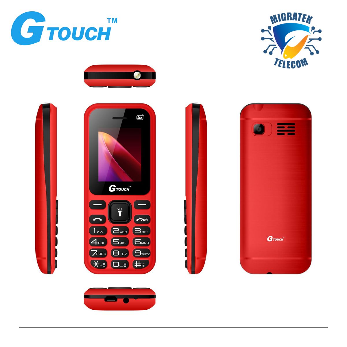 GTOUCH - Teléfono Movil Gtouch GRAVITY 4G Dual SIM - Radio FM - Color Rojo