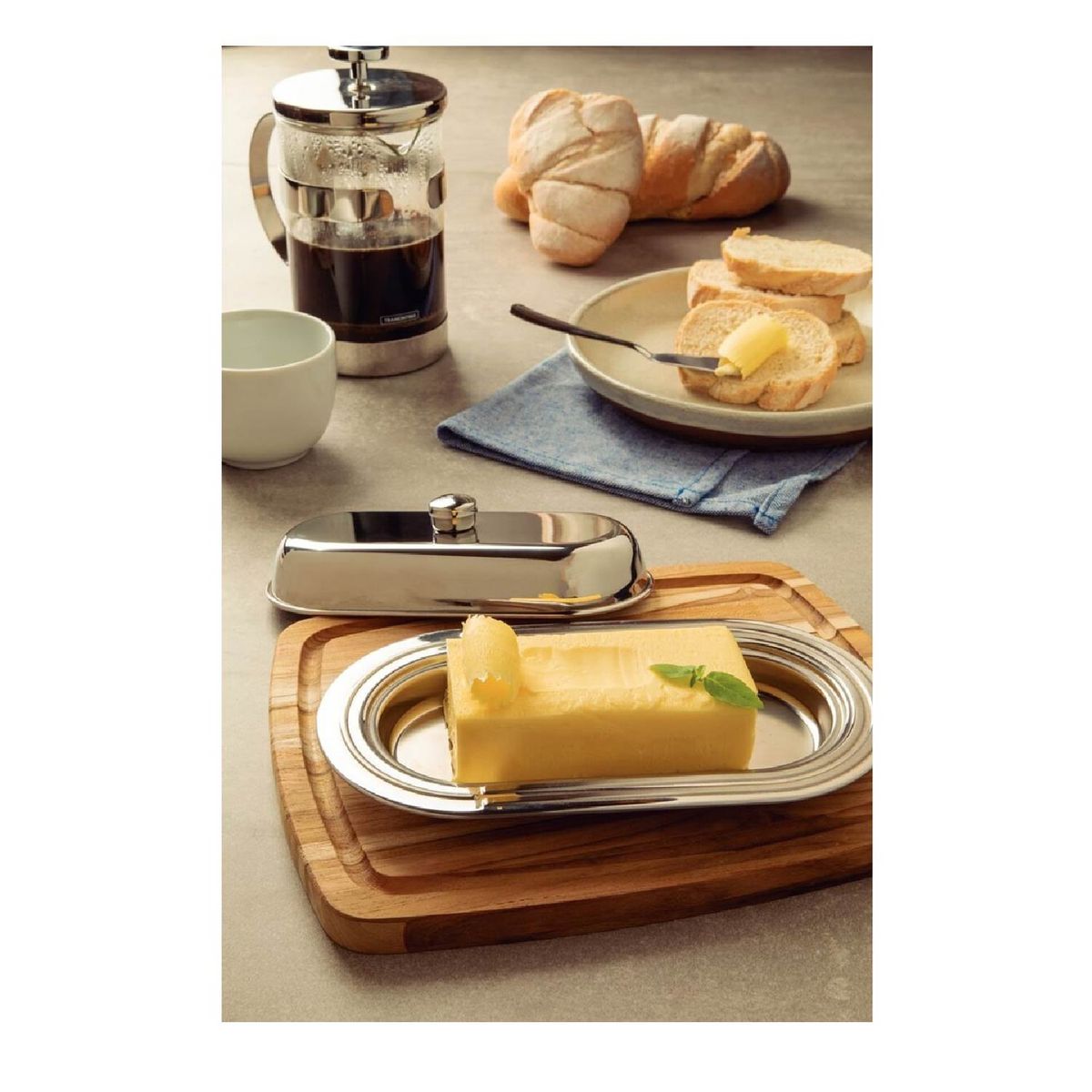 TRAMONTINA - Mantequillera  TRAMONTINA ace. Inox.