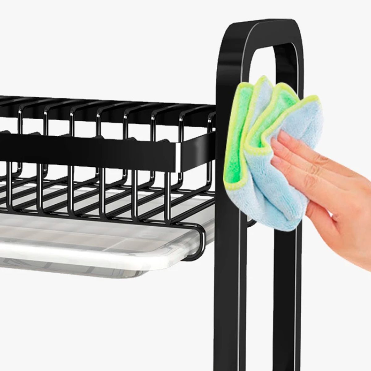 HYGGE - Escurridor de Platos 2 Niveles con Bandeja Extraible