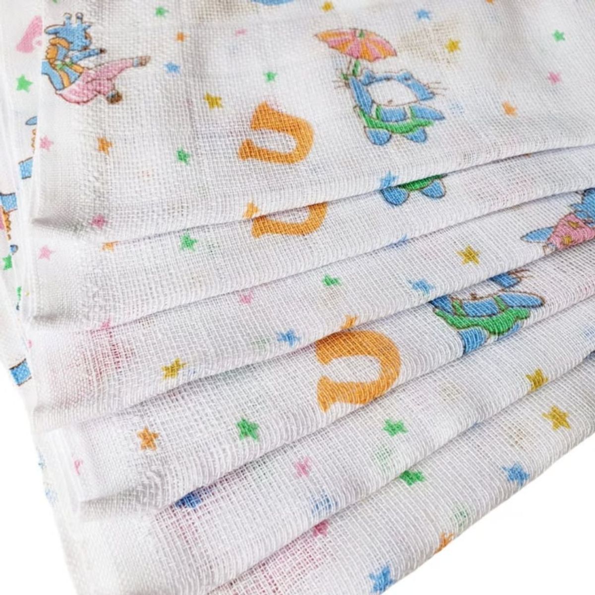 GENERICO - Pañal Bebé Tela Gasa - Estampado - Pack x3