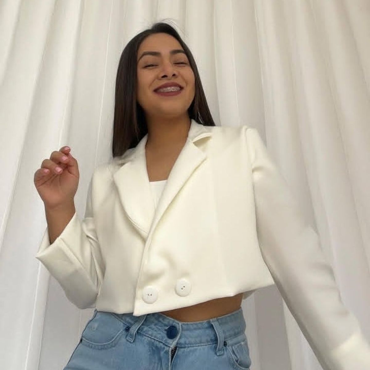 GENERICO - BLAZER CROP ELEGANTE PARA MUJER