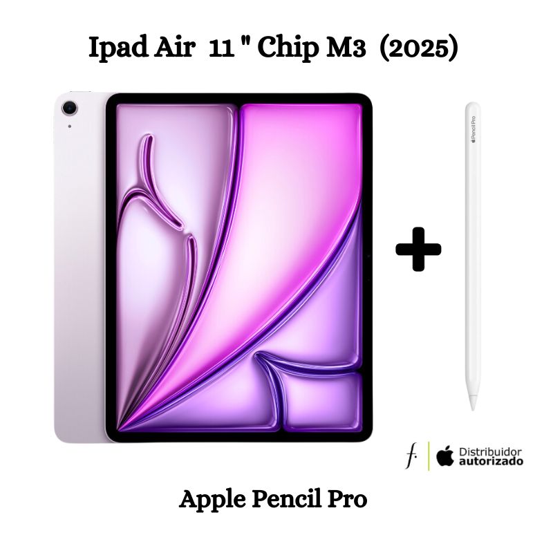 APPLE - Nuevo iPad Air 11 con Chip M3 WiFi 128GB - Purple + Apple Pencil Pro