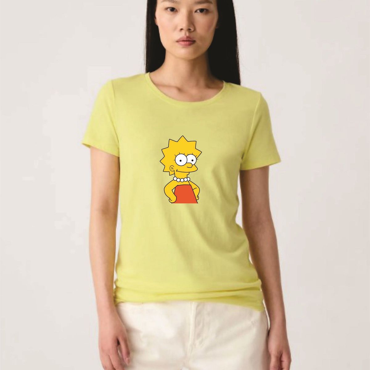 GENERICO - Polo Mujer Llama lisa- Nathalie Love It - Amarillo