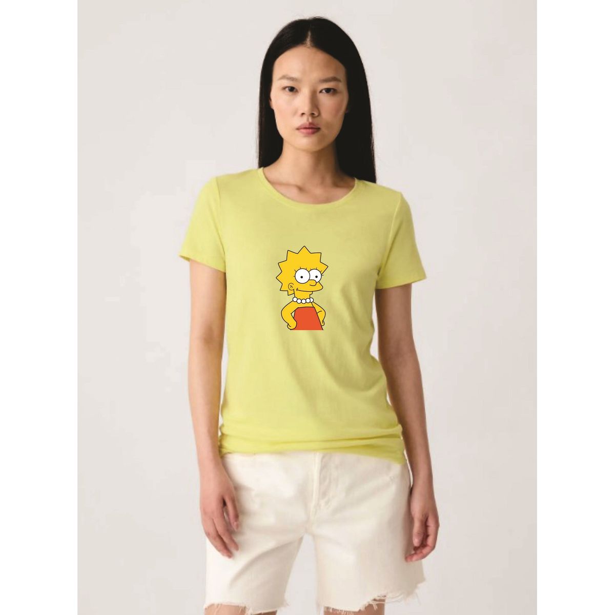 GENERICO - Polo Mujer Llama lisa- Nathalie Love It - Amarillo