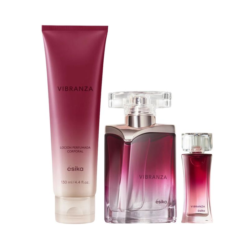 ESIKA - Set Vibranza Perfume de Mujer con Mini y Locion Perfumada Esika