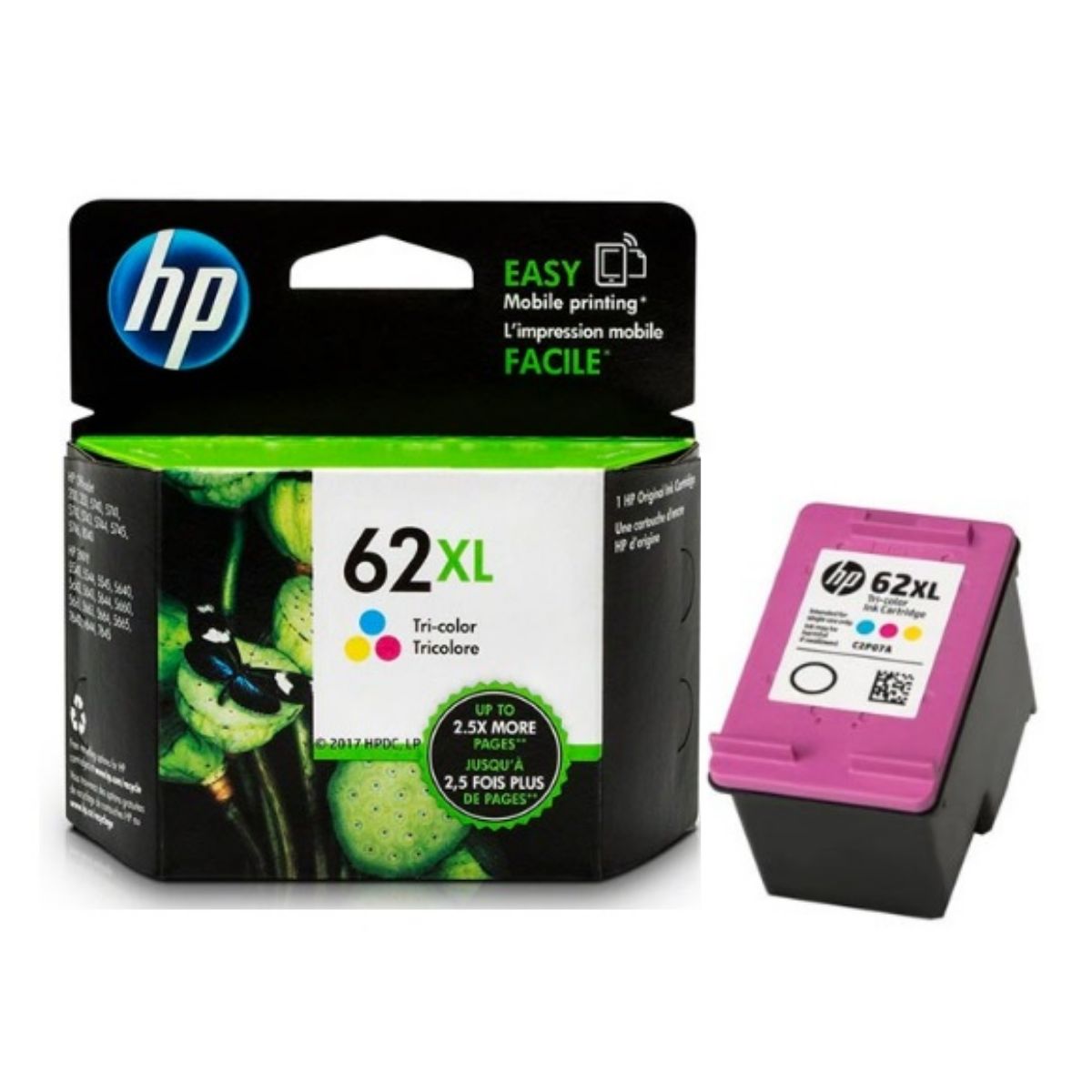 HP - TINTA HP C2P07AL 62XL TRICOLOR ORIGINAL