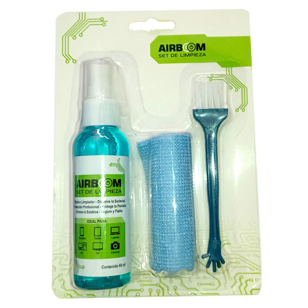 AIRBOOM - Kit Limpieza Multi Uso para Laptop Monitores TV LED LCD CELULARES - PACK 02 UNIDADES