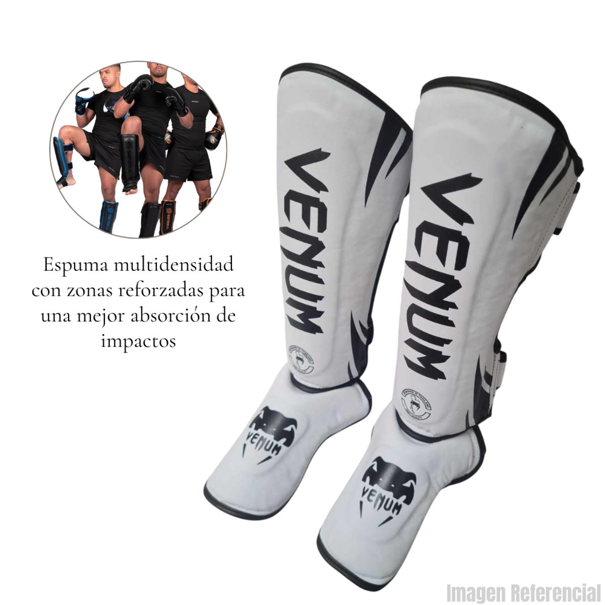 GENERICO - Canilleras Espinilleras para Artes Marciales - BN