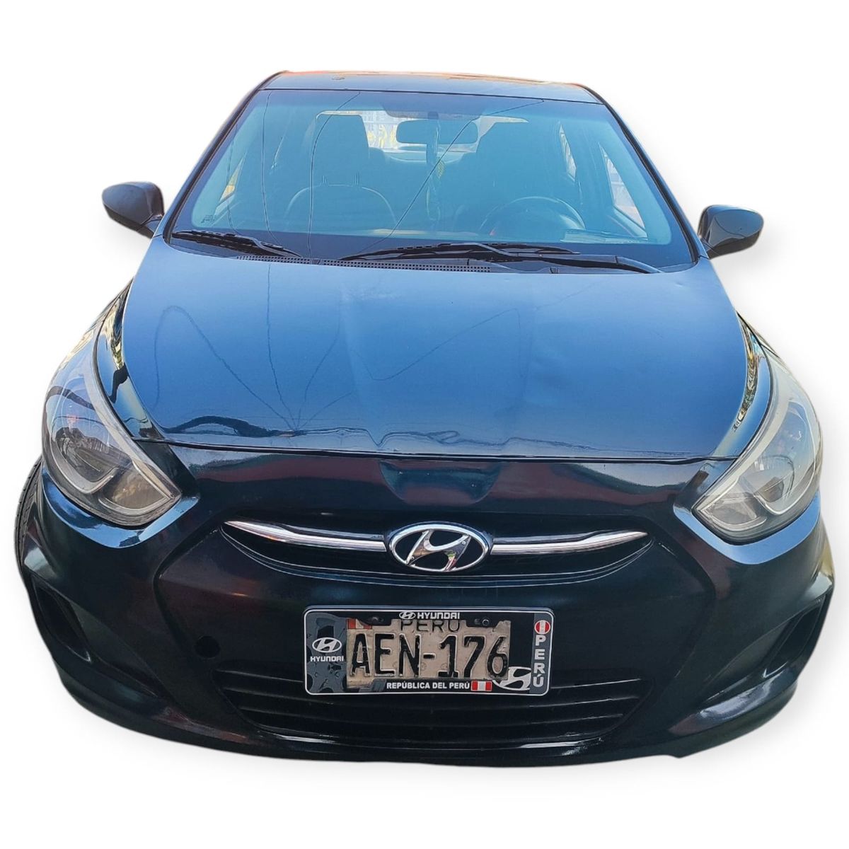 GENERICO - Porta Placa Modelo Europeo Hyundai Perú Universal Negro