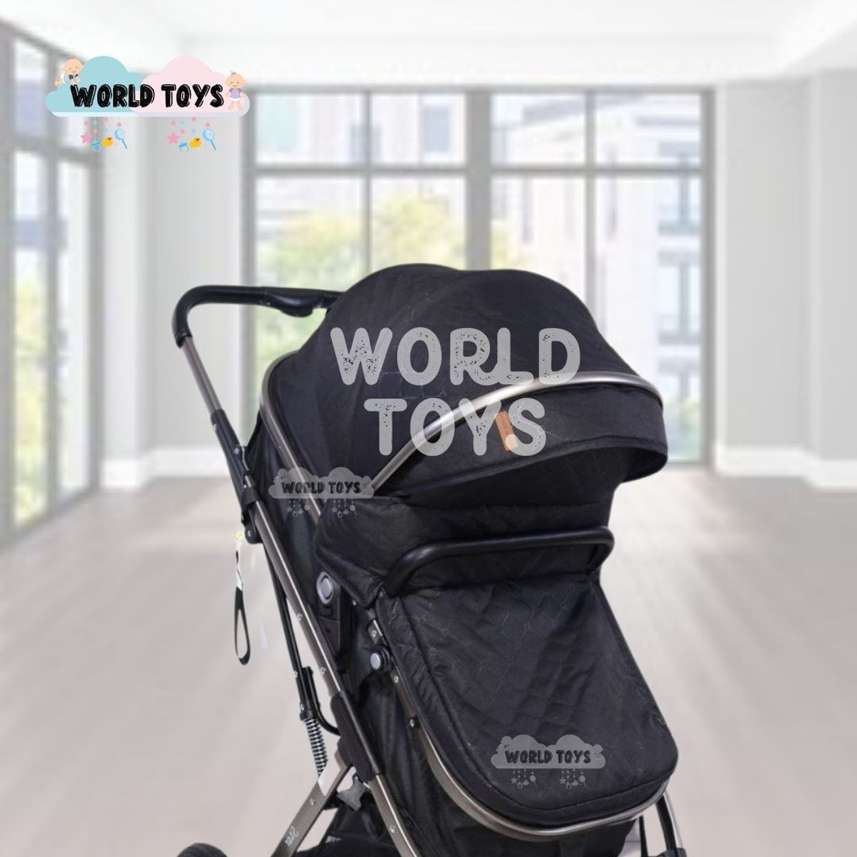 BABY - Coche Moisés con Mochila Pañalera «STAR» Black