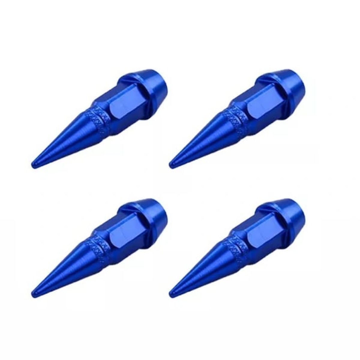 GENERICO - TAPA DE PITON PUNTA MEDIANA CUBRE VALVULA 4 PCS AZUL