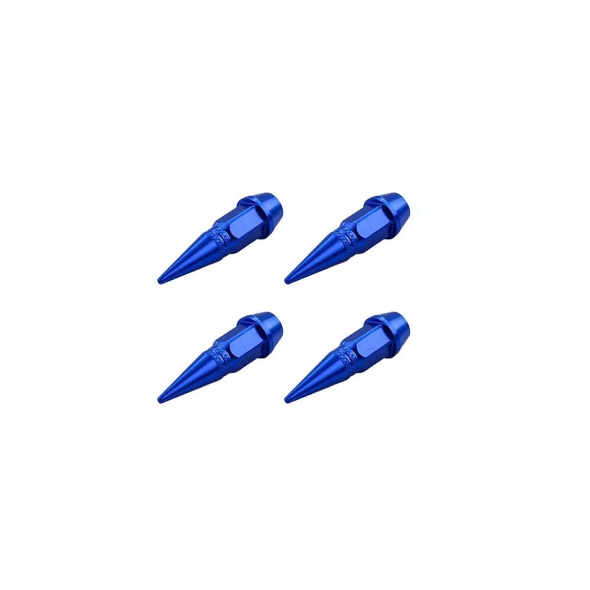 GENERICO - TAPA DE PITON PUNTA MEDIANA CUBRE VALVULA 4 PCS AZUL