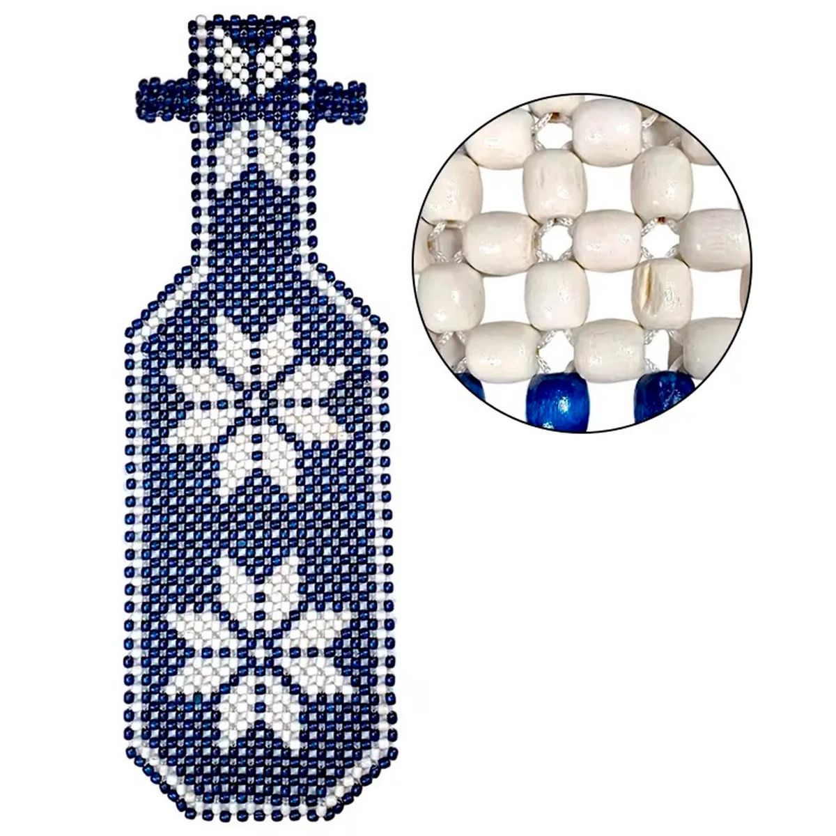 GENERICO - RESPALDAR DE ASIENTO BOLITAS AZULES