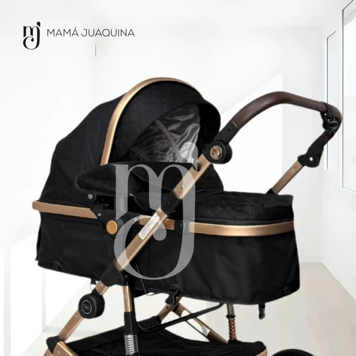 BEAUTIFUL - Coche Moisés Travel System con Mochila pañalera «MILAN LITE» Black