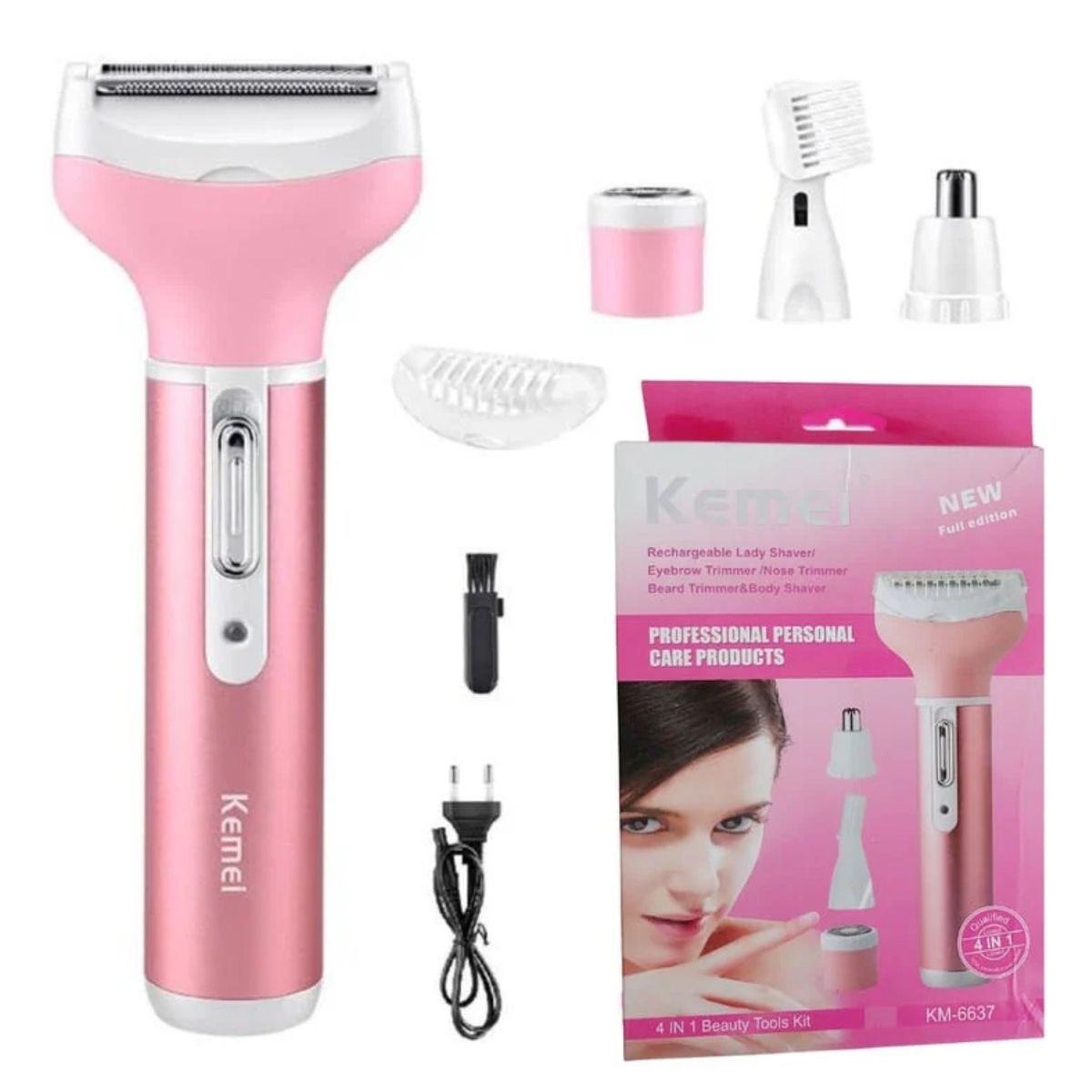 KEMEI - Depiladora 4 en 1 para mujer