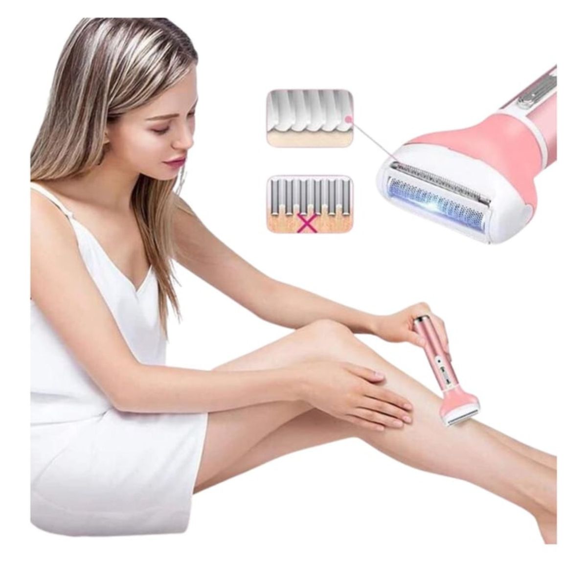 KEMEI - Depiladora 4 en 1 para mujer