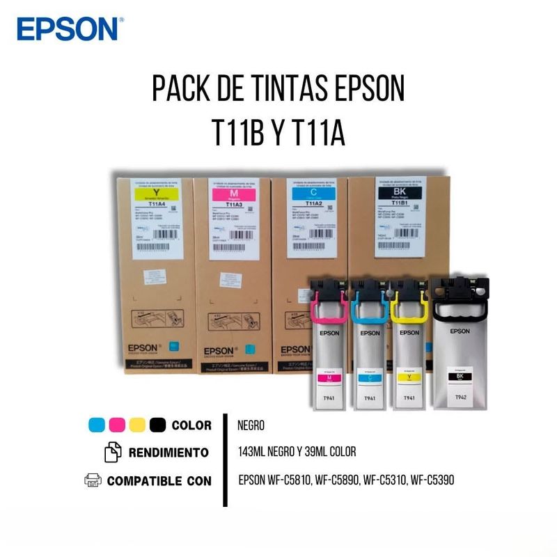 EPSON - Pack Cartuchos De Tintas Originales Epson WF-C5810 WF-C5890-C5891
