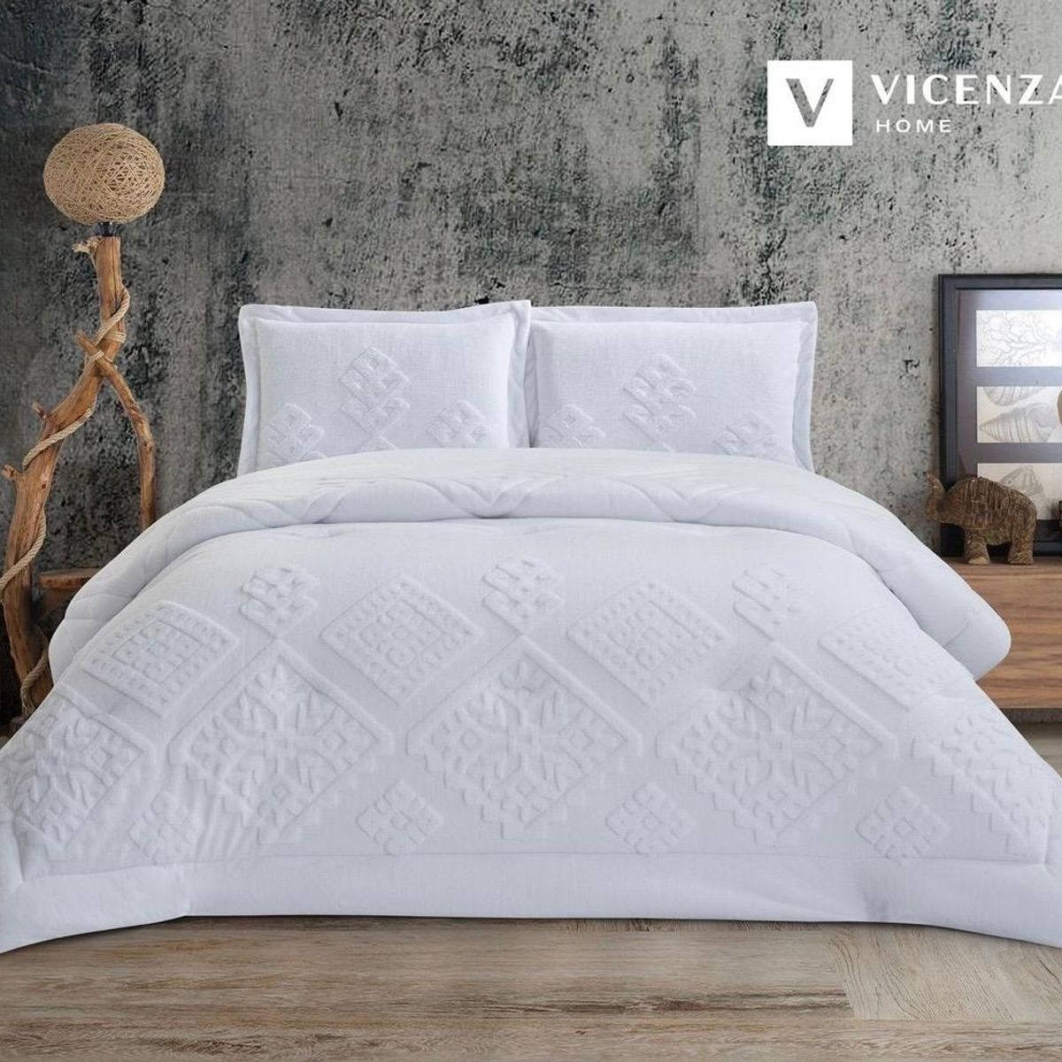 VENECIA - Set de Edredón 2Pz de Piel conejo c/ Piel de Ángel de 5 Piezas 100% Premium