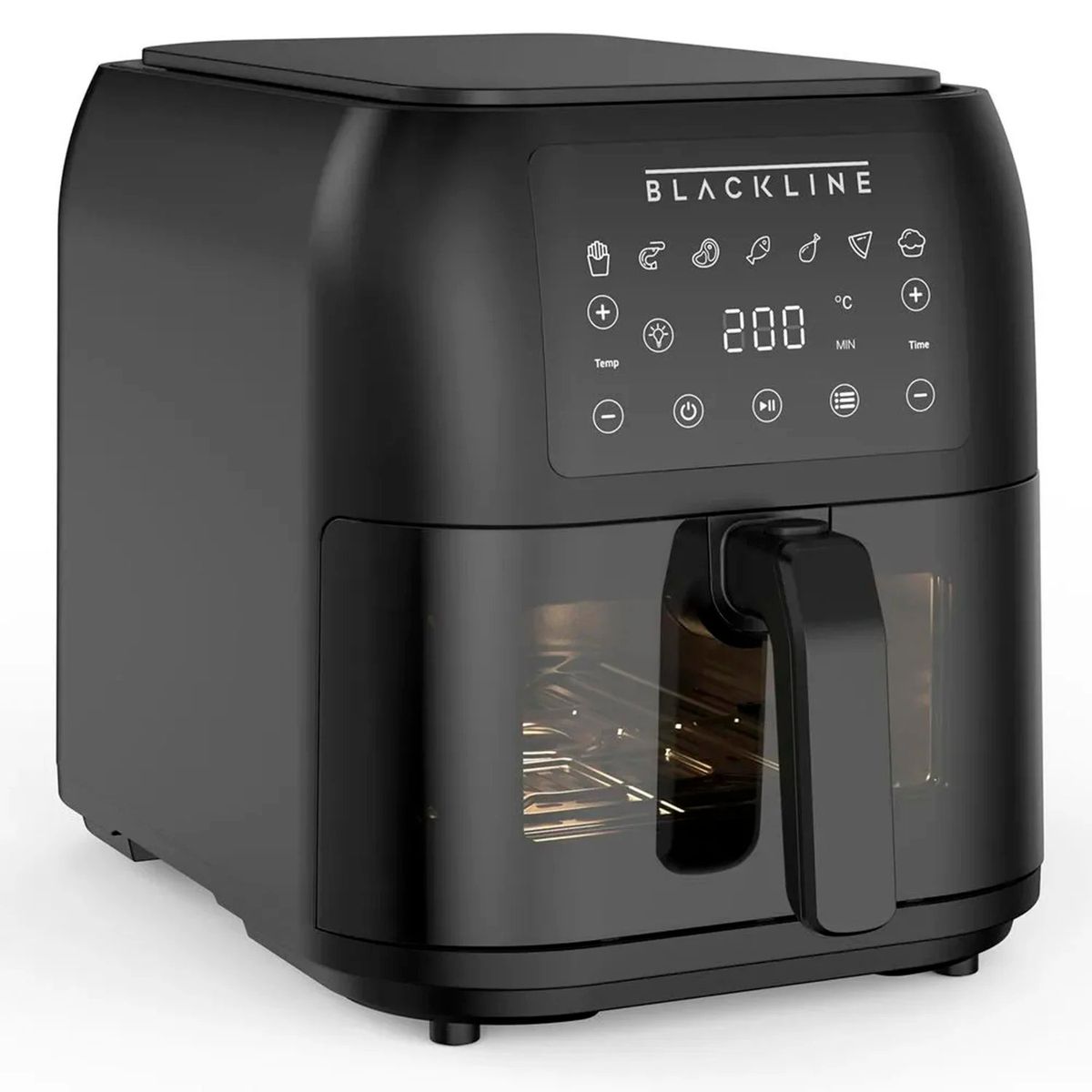 BLACKLINE - FREIDORA DE AIRE DIGITAL BLACKLINE 8L AFT08008A NEGRO