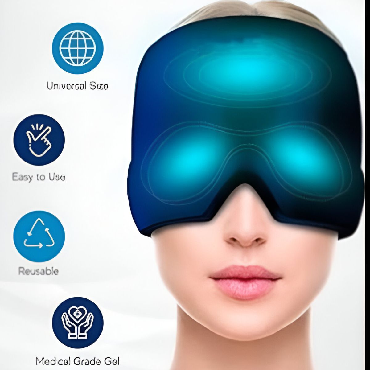 GENERICO - GORRO CON GEL PARA  REDUCIR MIGRAÑA Y DOLOR DE CABEZA