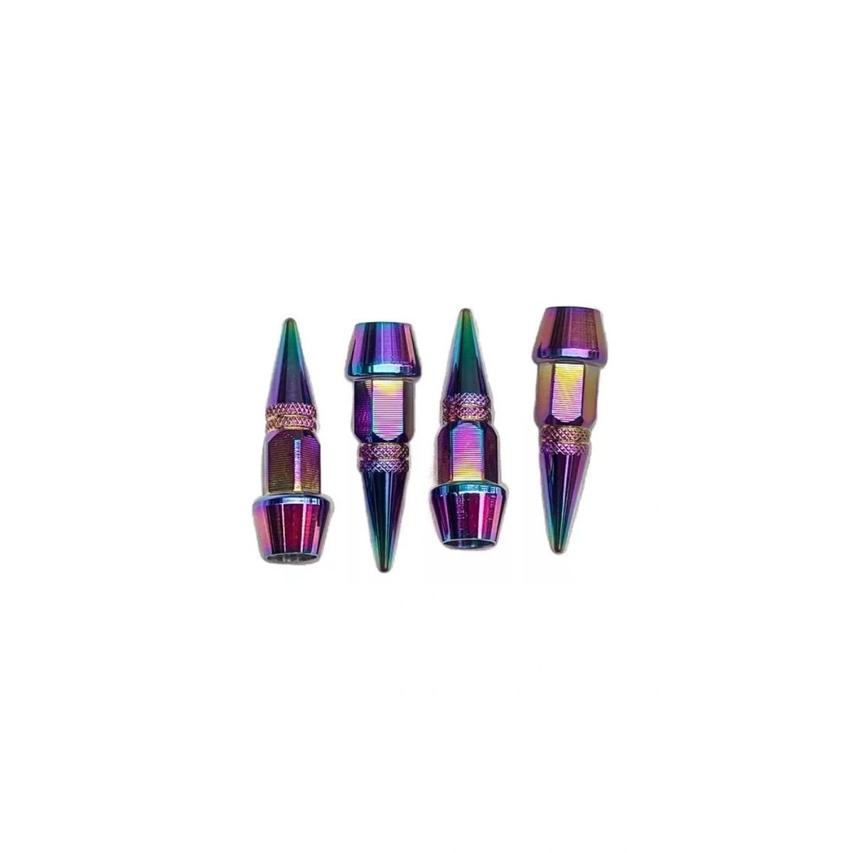 GENERICO - TAPA DE PITON PUNTA MEDIANA CUBRE VALVULA 4 PCS TORNASOLADO