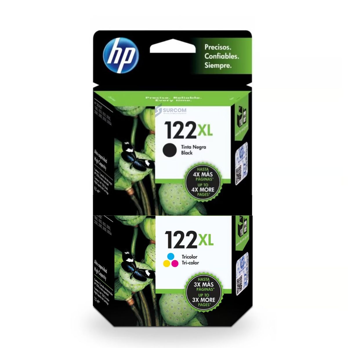 HP - Kit Tinta HP 122XL Negro Tricolor