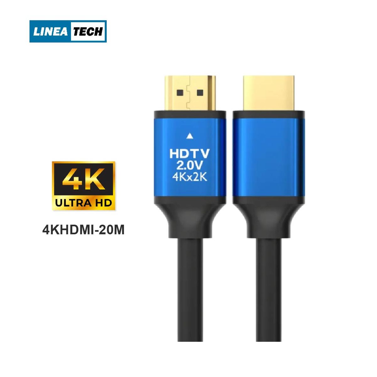 GENERICO - CABLE HDMI 4k 20 METROS V. 2.0 DE ALTA VELOCIDAD LINEA TECH