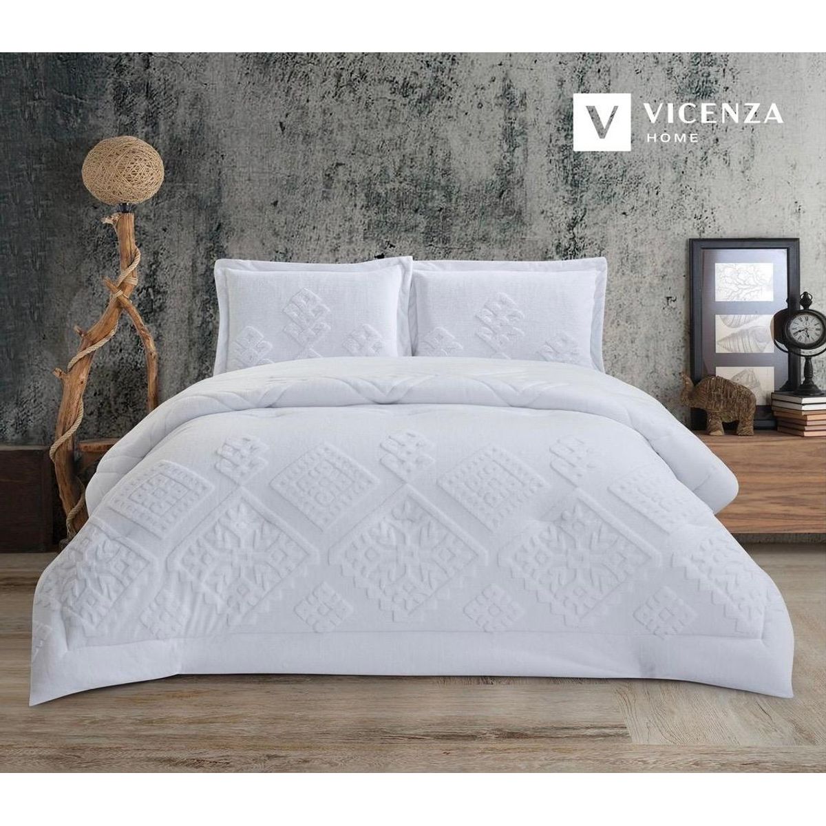 VENECIA - Set de Edredón KING de Piel conejo c/ Piel de Ángel de 5 Piezas 100% Premium