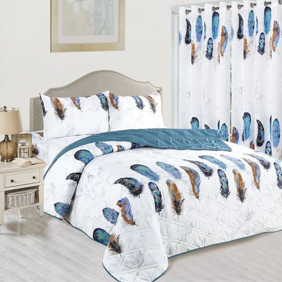 GENERICO - CUBRECAMA DE VERANO 7 PIEZAS 2 PLAZAS